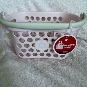 Pink Target toy shopping basket